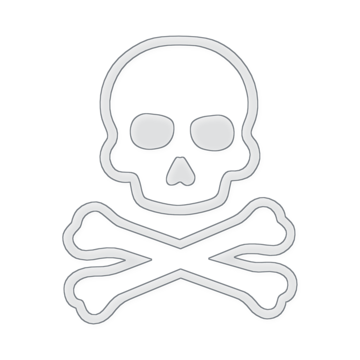 Skull + Cross Bones Tray Acrylic Router Template