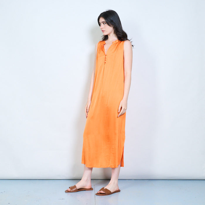 Sleeveless button-detail midi dress wholesale