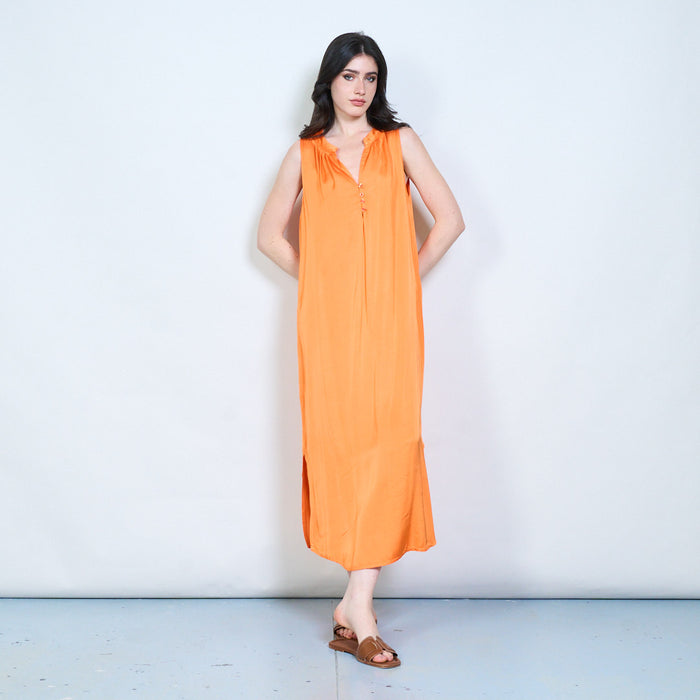 Sleeveless button-detail midi dress wholesale