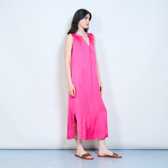 Sleeveless button-detail midi dress wholesale
