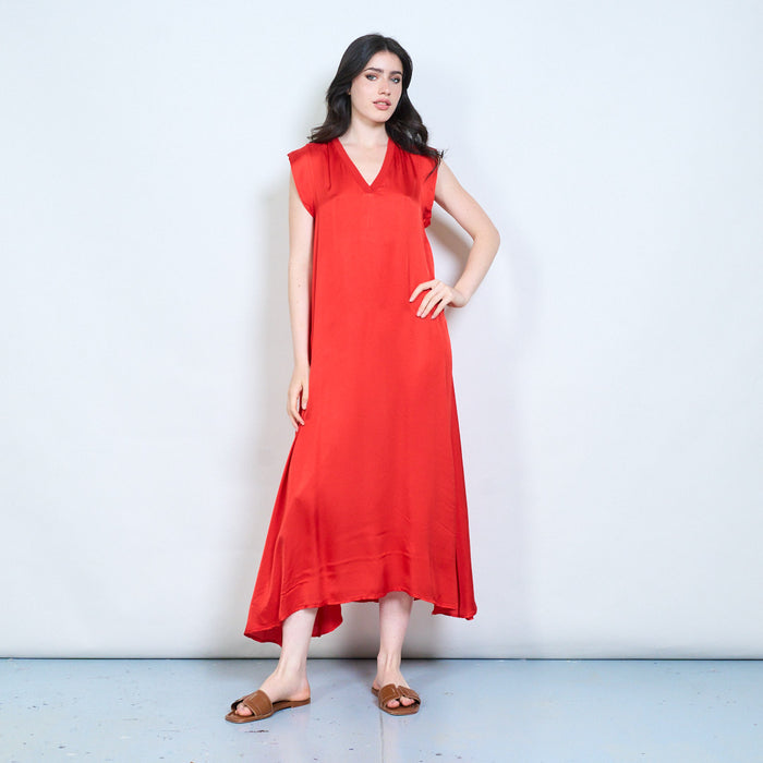 Sleeveless fluid maxi dress wholesale