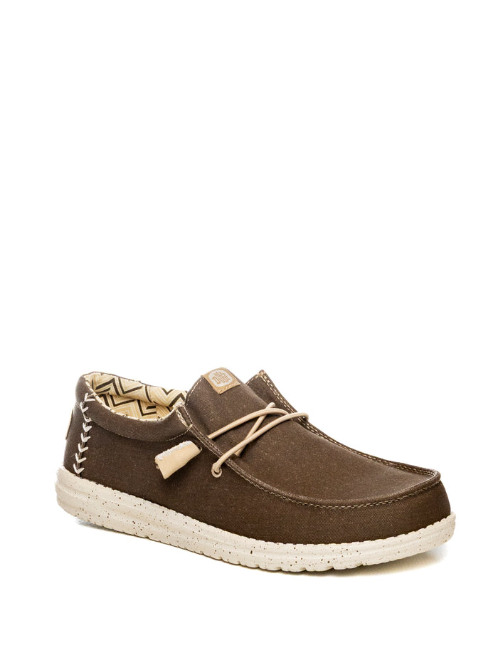 HEY DUDE Slip on wally stretch canvas marrone 40700 WALLY STRETCH CANVAS-2LI
