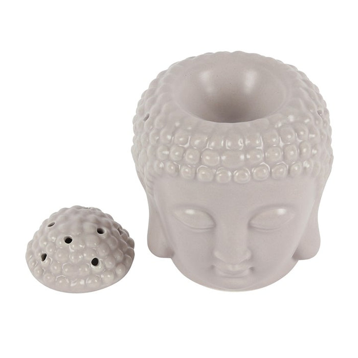 Small Grey Buddha Head Oil Burner 🇬🇧