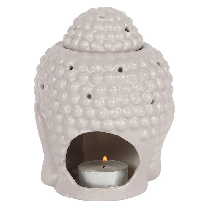 Small Grey Buddha Head Oil Burner 🇬🇧