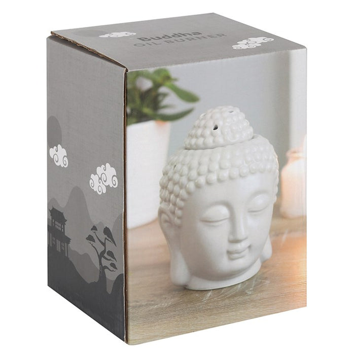Small Grey Buddha Head Oil Burner 🇬🇧