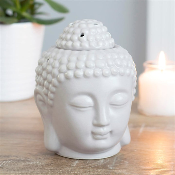 Small Grey Buddha Head Oil Burner 🇬🇧