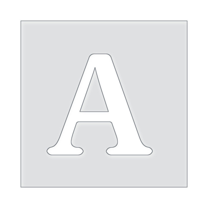 Small Letter Templates A-Z Acrylic Router Template