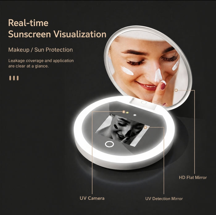 Smart UV Makeup Mirror – Portable LED Beauty Essential