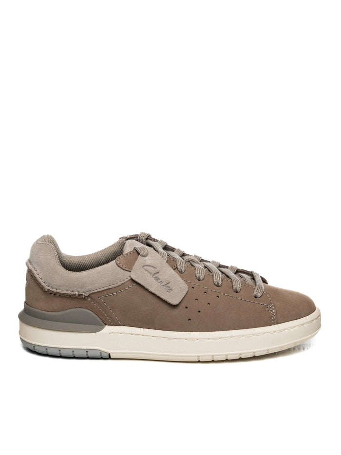 CLARKS ENGLAND Sneaker court lite beige COURTLITE2 RUN NABUK-GREY