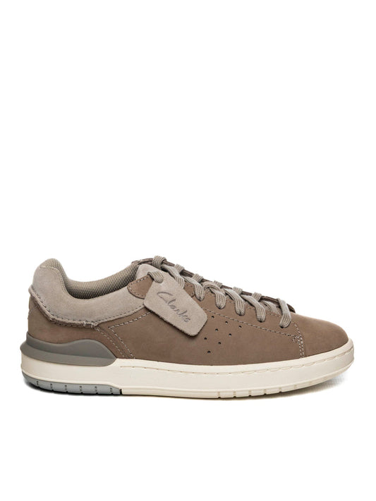 CLARKS ENGLAND Sneaker court lite beige COURTLITE2 RUN NABUK-GREY