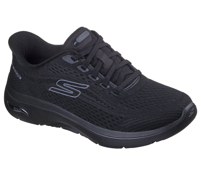 SKECHERS Sneaker go walk slip ins nero 125342 GO WALK-BBK
