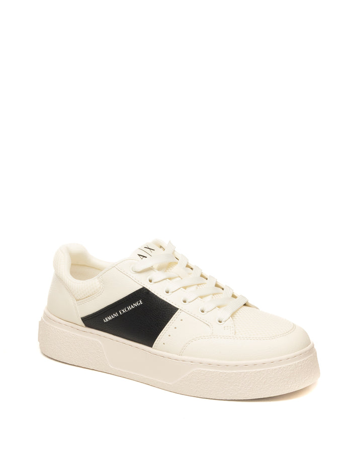 ARMANI EXCHANGE Sneaker pelle bianco/nero XM002627 AF22831-M0017