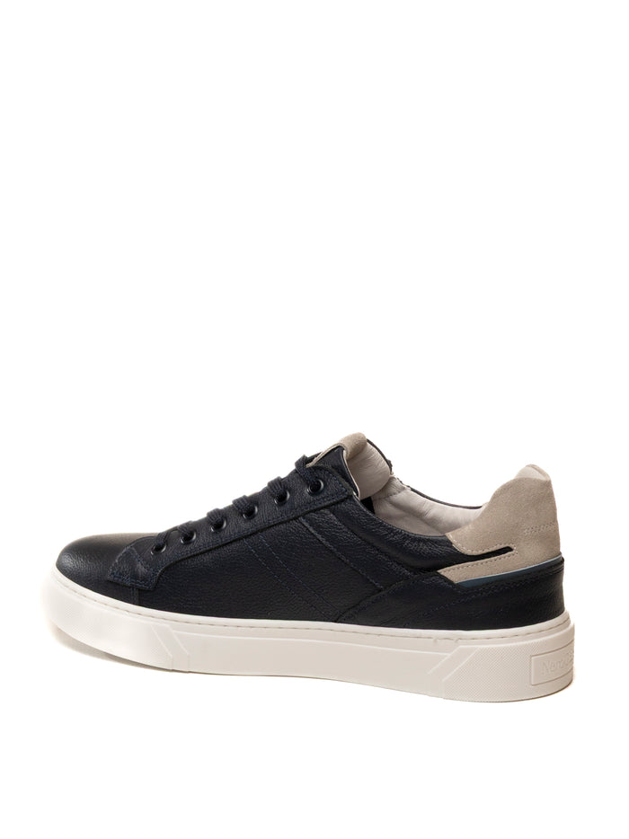 NERO GIARDINI Sneaker pelle blu E601130 DOLLARINO-BLU