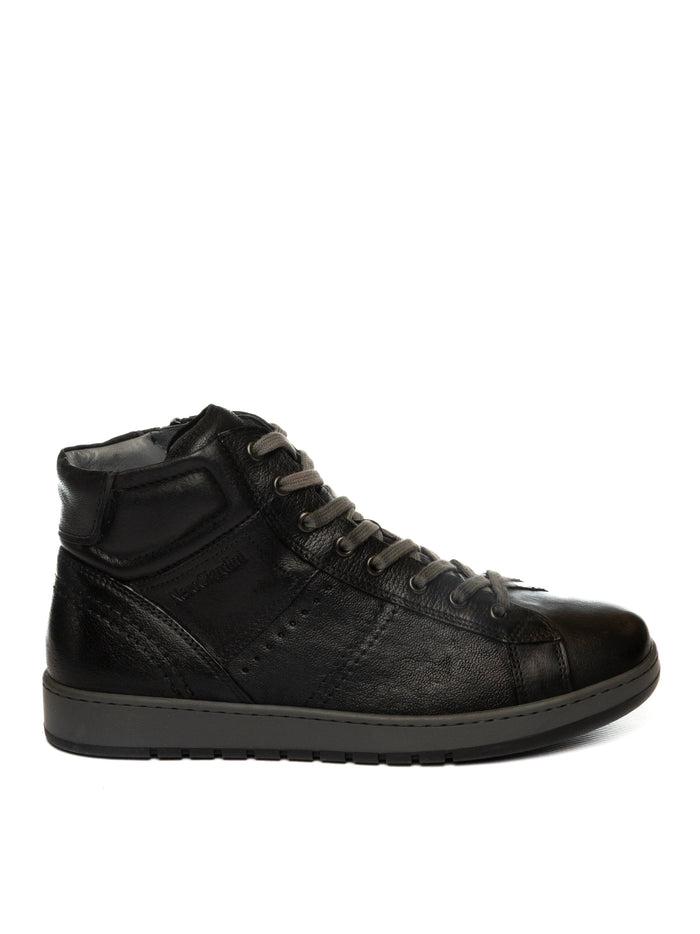 NERO GIARDINI Sneakers mid pelle nero 500940 OSAKA-NERO