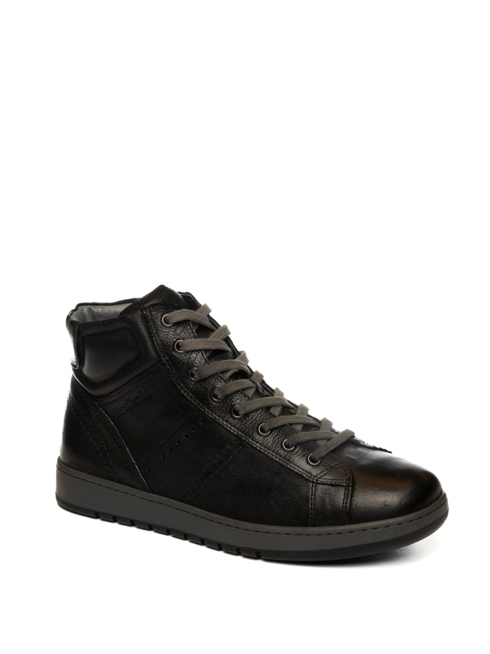 NERO GIARDINI Sneakers mid pelle nero 500940 OSAKA-NERO