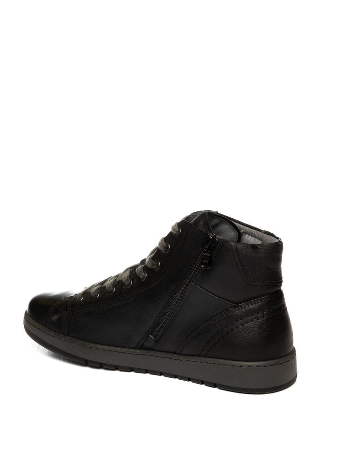 NERO GIARDINI Sneakers mid pelle nero 500940 OSAKA-NERO