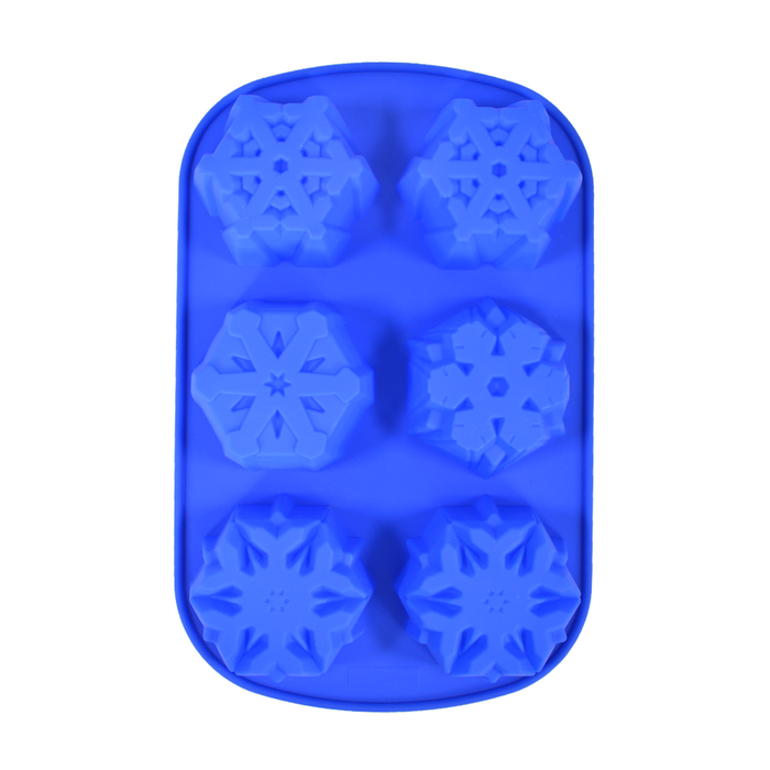 Snowflakes Silicone Soap Mold 6 Cavity