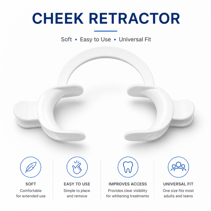 Soft cheek retractor for teeth whitening