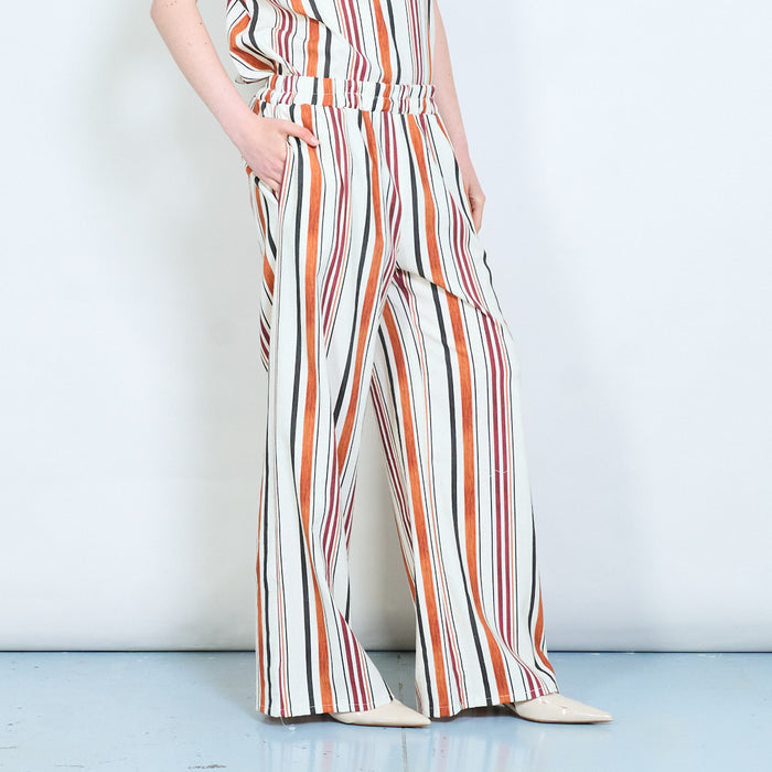 Sorbet stripe relaxed fit trousers wholesale