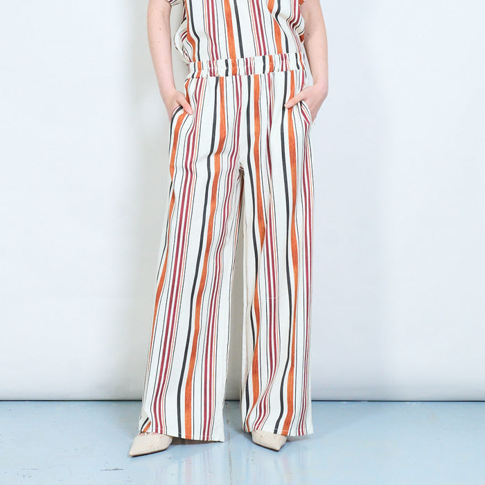 Sorbet stripe relaxed fit trousers wholesale