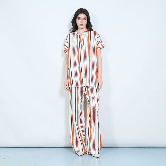 Sorbet stripe relaxed fit trousers wholesale