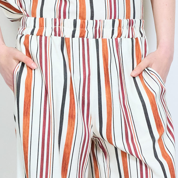 Sorbet stripe relaxed fit trousers wholesale