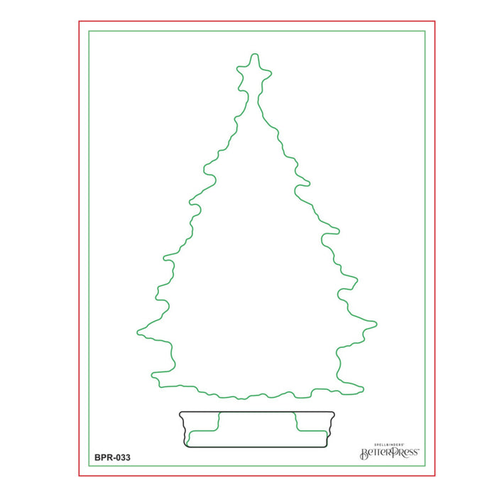 Spellbinders - BetterPress Registration Press Plates - Wonderland - Twinkle Bright Tree. Available at Embellish Away in Bowmanville Ontario Canada.