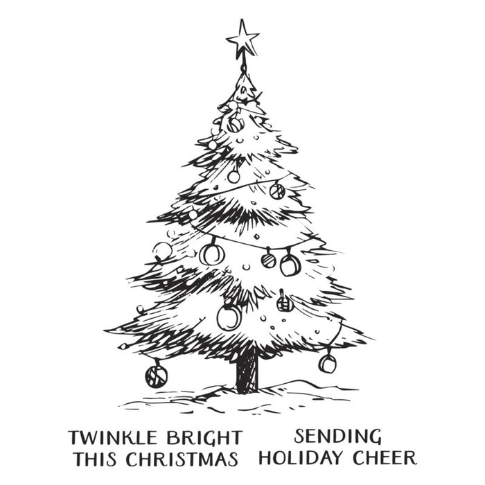 Spellbinders - BetterPress Registration Press Plates - Wonderland - Twinkle Bright Tree. Available at Embellish Away in Bowmanville Ontario Canada.