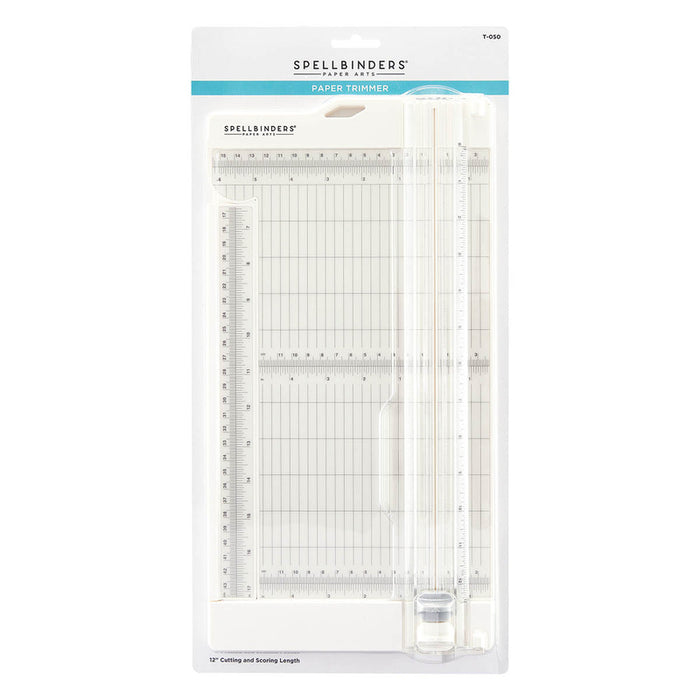 Spellbinders - Tool - 12" Paper Trimmer & Scorer. 6 x 12-inch trimmer; includes one cutting blade and one scoring blade. Available at Embellish Away in Bowmanville Ontario Canada.