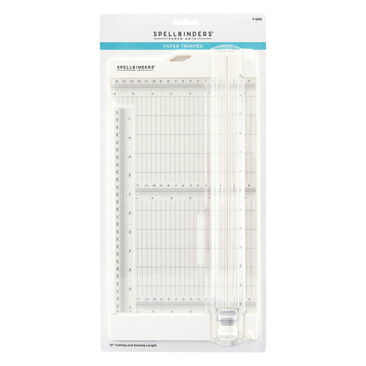 Spellbinders - Tool - 12" Paper Trimmer & Scorer. 6 x 12-inch trimmer; includes one cutting blade and one scoring blade. Available at Embellish Away in Bowmanville Ontario Canada.