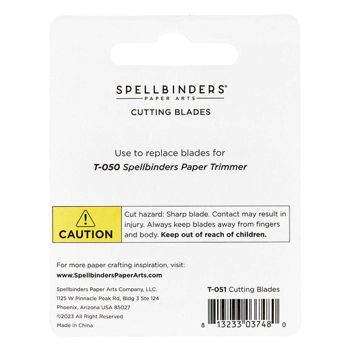 Spellbinders - Tool - Trimmer Replacement Cutting Blades. Works with T-050 Paper Trimmer. Available at Embellish away in Bowmanville Ontario Canada.