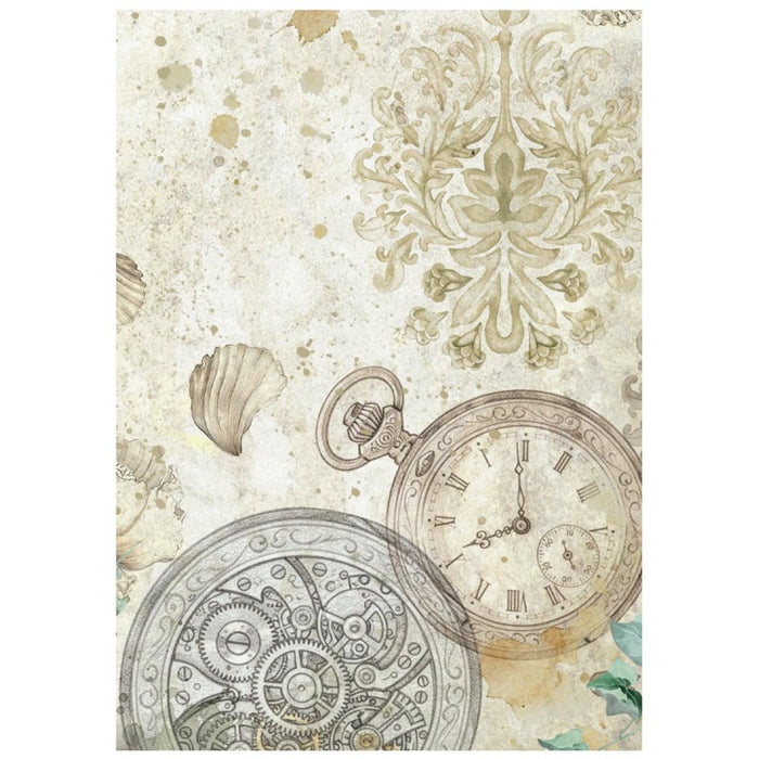 Stamperia - Assorted Rice Paper Backgrounds A6 - 8/Sheets - Gardens of Time. Available at Embellish Away located in Bowmanville Ontario Canada.