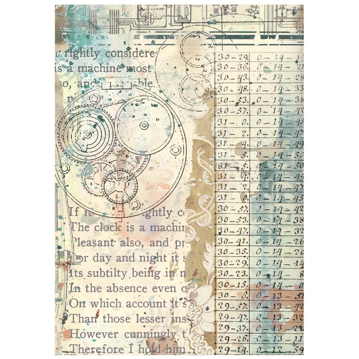 Stamperia - Assorted Rice Paper Backgrounds A6 - 8/Sheets - Gardens of Time. Available at Embellish Away located in Bowmanville Ontario Canada.