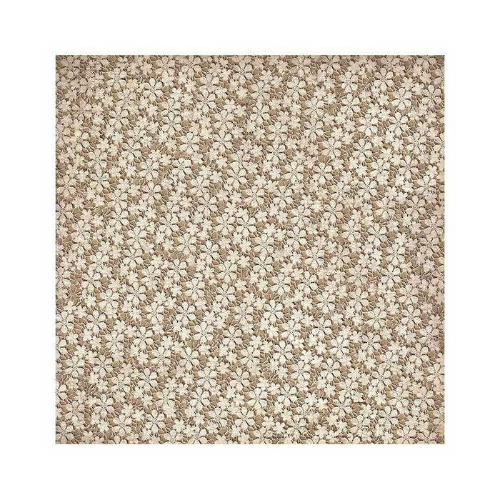 Stamperia - Polyester Fabric 12"X12" - 4/Pkg - Old Lace. Available at Embellish Away located in Bowmanville Ontario Canada.