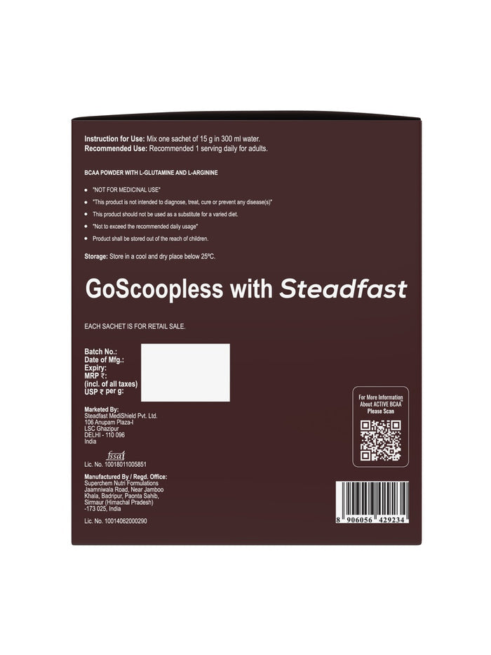 Steadfast Nutrition Active BCAA Supplement