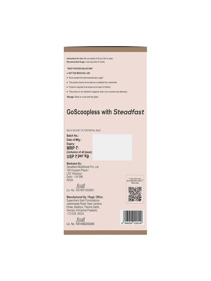 Steadfast Nutrition Incredible Isolate Protein