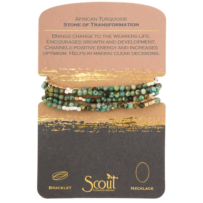 STONE WRAP BRACELET, AFRICAN TURQUOISE
