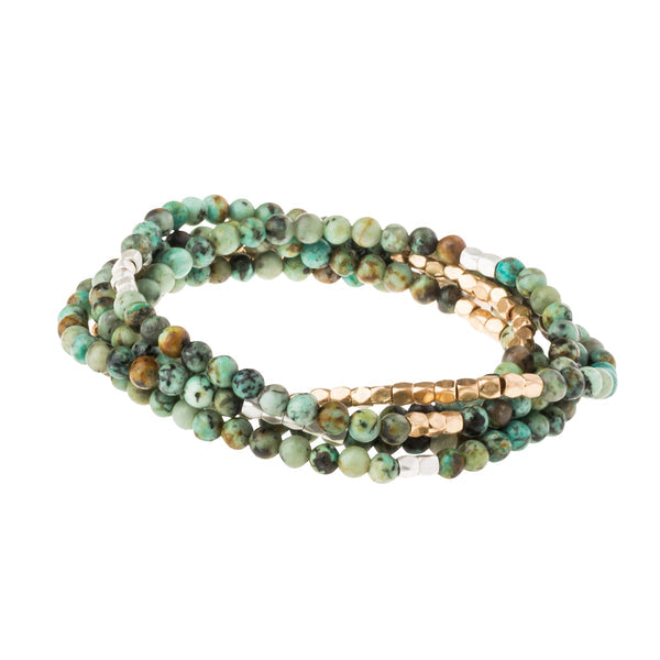 STONE WRAP BRACELET, AFRICAN TURQUOISE