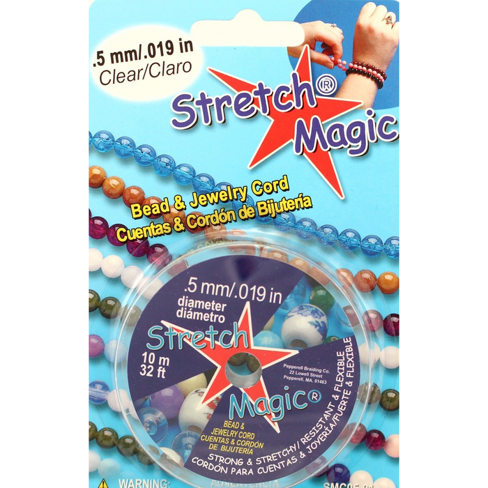 Stretch Magic Elastic Beading & Jewelry Cord Sizes .5mm .7mm 1mm 1.5mm 1.8mm - artcovecrafts.com