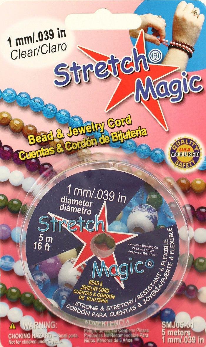 Stretch Magic Elastic Beading & Jewelry Cord Sizes .5mm .7mm 1mm 1.5mm 1.8mm - artcovecrafts.com