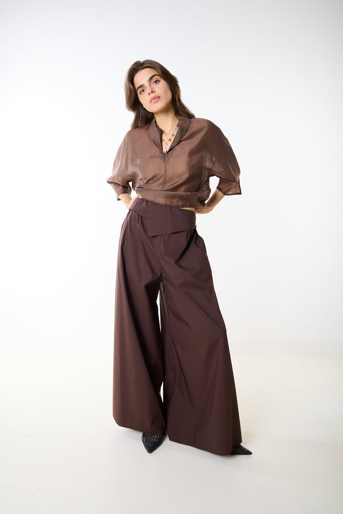 Structured high waist wide leg statement trouser wholesale