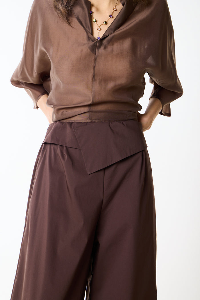 Structured high waist wide leg statement trouser wholesale
