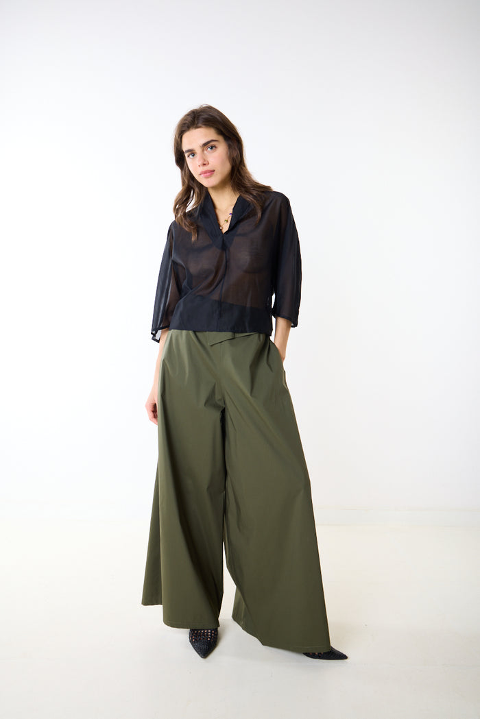 Structured high waist wide leg statement trouser wholesale