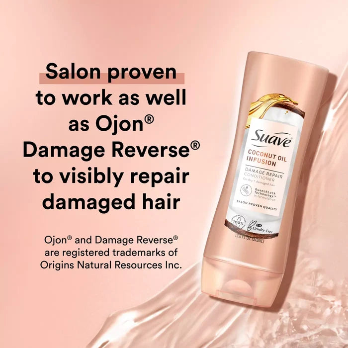SUAVE Coconut Oil Infusion Damage Repair Conditioner بلسم سواف بزيت جوز الهند لإصلاح التلف