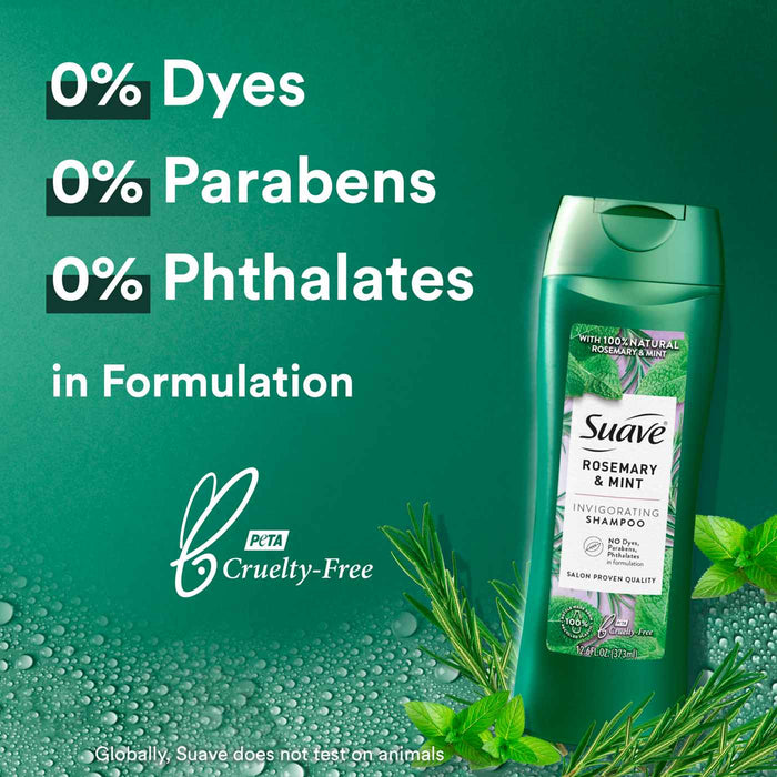 SUAVE Invigorating Shampoo - Rosemary and Mint شامبو منعش بالروزمارى والنعناع من سواف