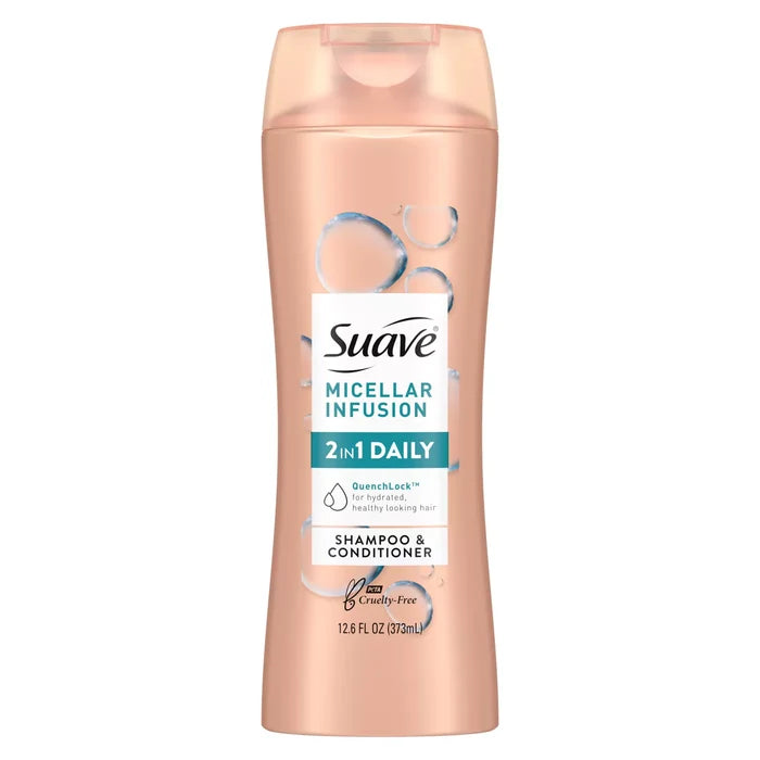SUAVE Micellar Infusion 2 in 1 Daily Shampoo + Conditioner  شامبو وبلسم سوآف بالمييسيلار انفيوجن 2 في 1 للاستخدام اليومي