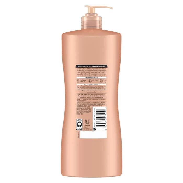 SUAVE Micellar Infusion 2 in 1 Daily Shampoo + Conditioner  شامبو وبلسم يومي بتركيبة الميسيلار 2 في 1 من سوآف