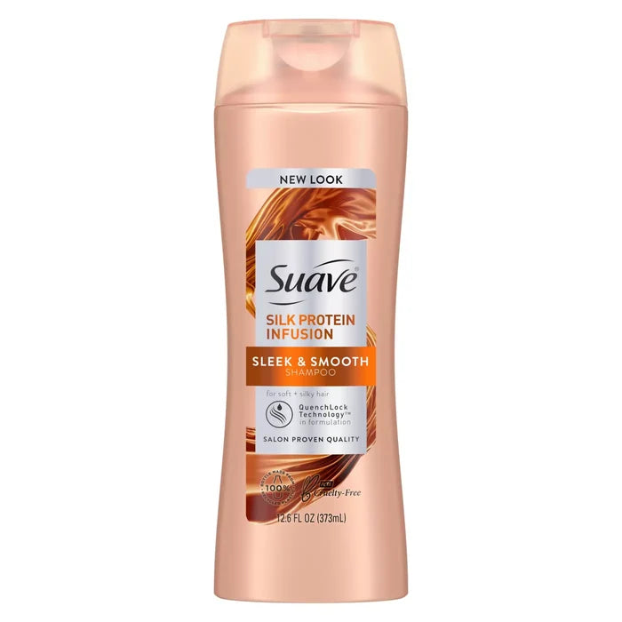 SUAVE Silk Protein Infusion Sleek & Smooth Shampoo شامبو سواف بروتين الحرير للشعر الانسيابي والناعم