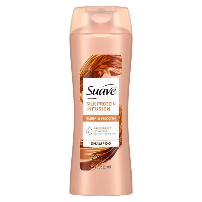 SUAVE Silk Protein Infusion Sleek & Smooth Shampoo شامبو سواف بروتين الحرير للشعر الانسيابي والناعم