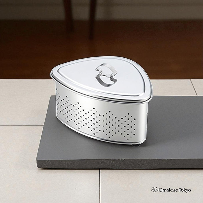 Takekoshi Triangular Corner Stainless Steel Container with Lid